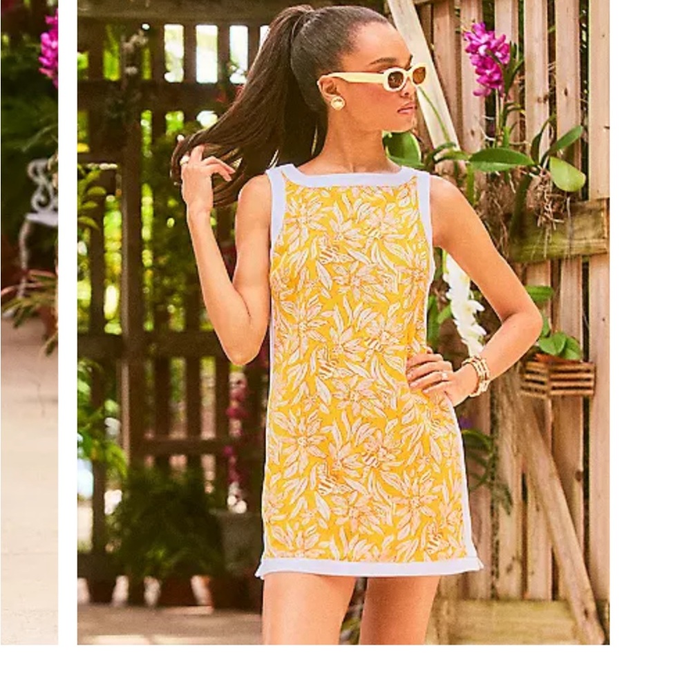 Lilly Pulitzer Yellow and White Dress